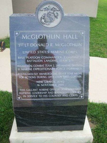 1ST LT DONALD R. MCGLOTHLIN WAR MEMORIAL