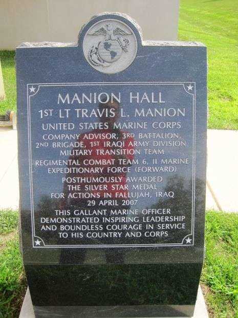 1ST LT TRAVIS L. MANION WAR MEMORIAL