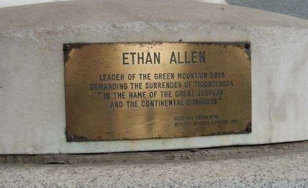 ETHAN ALLEN WAR MEMORIAL PLAQUE