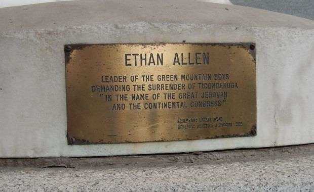 ETHAN ALLEN WAR MEMORIAL PLAQUE