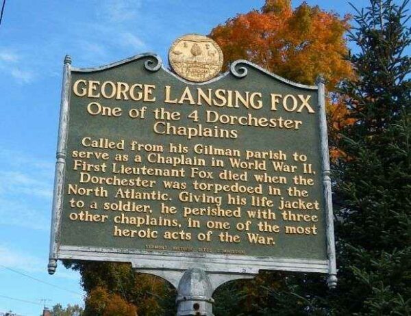 GEORGE LANSING FOX WAR MEMORIAL MARKER
