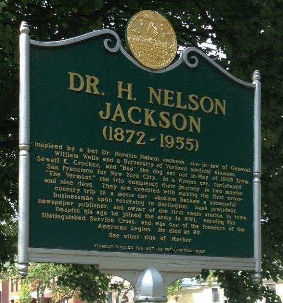 DR. H. NELSON JACKSON WAR MEMORIAL MARKER