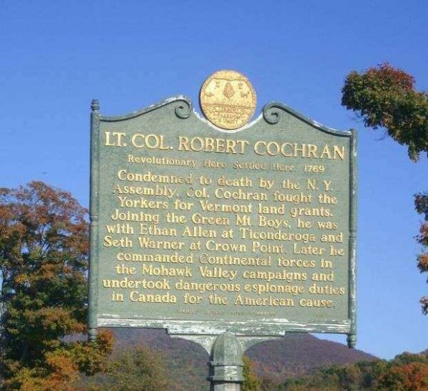 LT. COL. ROBERT COCHRAN REVOLUTIONARY HERO MEMORIAL MARKER