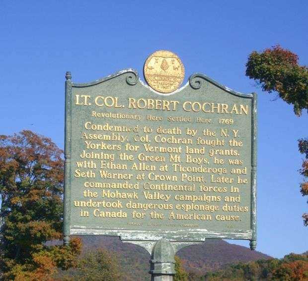 LT. COL. ROBERT COCHRAN REVOLUTIONARY HERO MEMORIAL MARKER