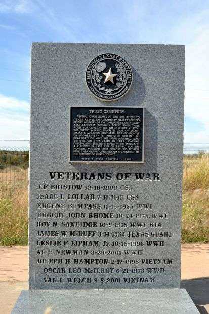TRUBY CEMETERY VETERANS OF WAR MEMORIAL