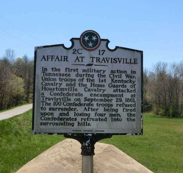 AFFAIR AT TRAVISVILLE WAR MEMORIAL MARKER