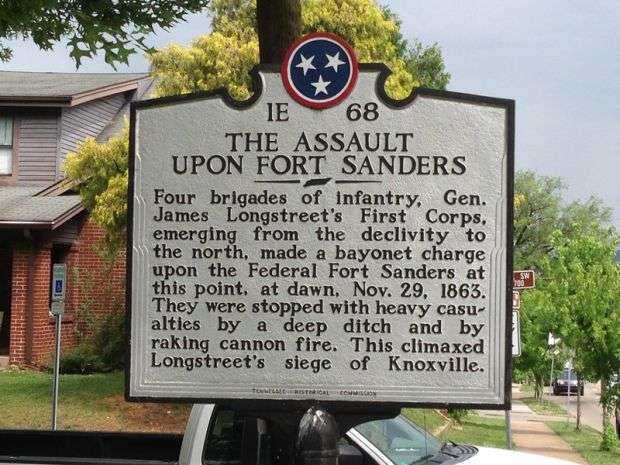 THE ASSAULT UPON FORT SANDERS WAR MEMORIAL MARKER