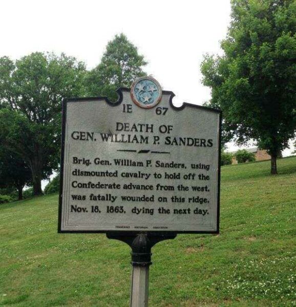 DEATH OF GEN. WILLIAM P. SANDERS WAR MEMORIAL MARKER