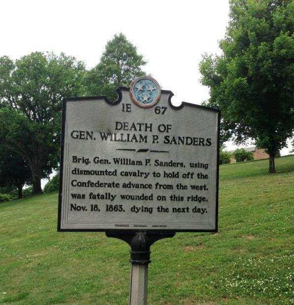 DEATH OF GEN. WILLIAM P. SANDERS WAR MEMORIAL MARKER