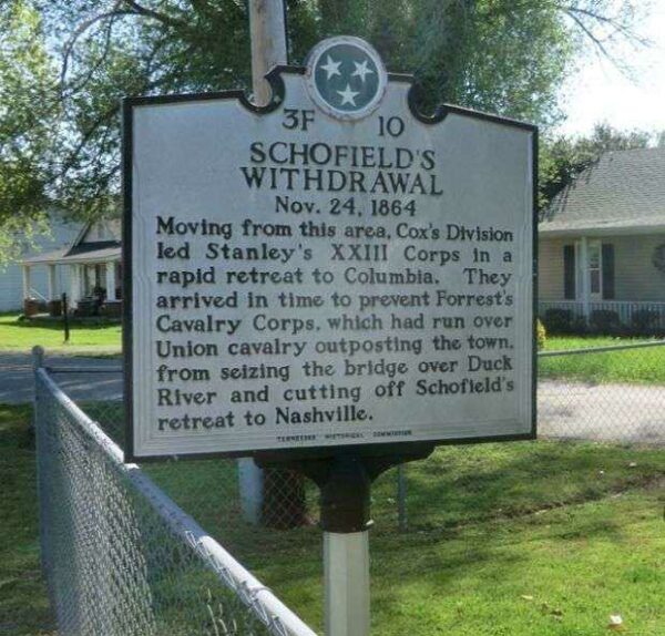 SCHOFIELD’S WITHDRAWAL WAR MEMORIAL MARKER