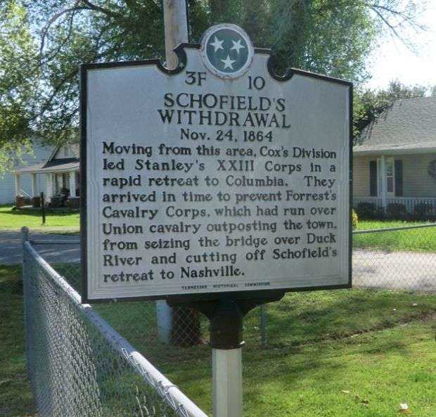 SCHOFIELD’S WITHDRAWAL WAR MEMORIAL MARKER