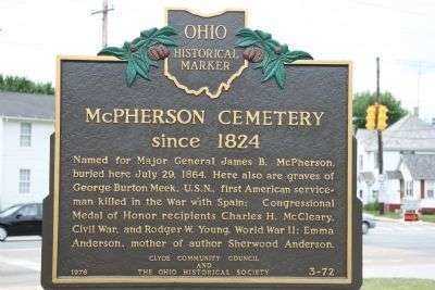 MCPHERSON CEMETERY MEMORIAL MARKER