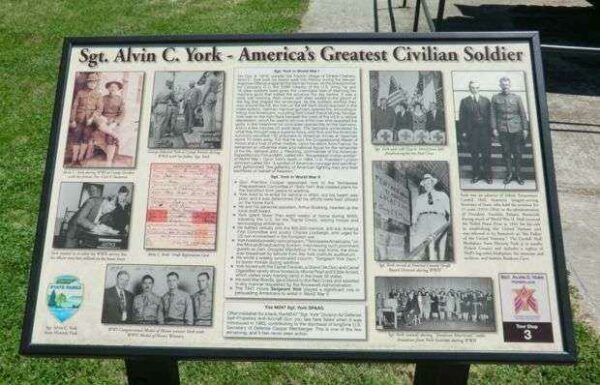 THE M247 SGT. YORK SELF-PROPELLED ANTI-AIRCRAFT GUN MEMORIAL PLAQUE