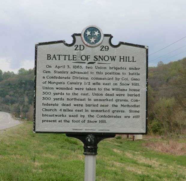 BATTLE OF SNOW HILL WAR MEMORIAL MARKER