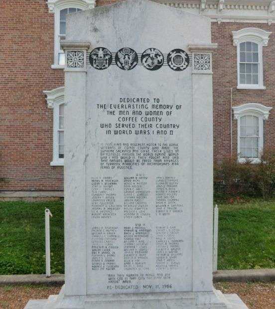 COFFEE COUNTY WORLD WAR I AND II MEMORIAL