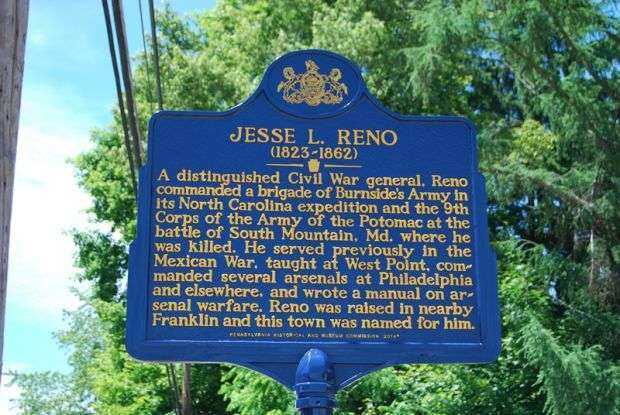 JESSE L. RENO WAR MEMORIAL MARKER