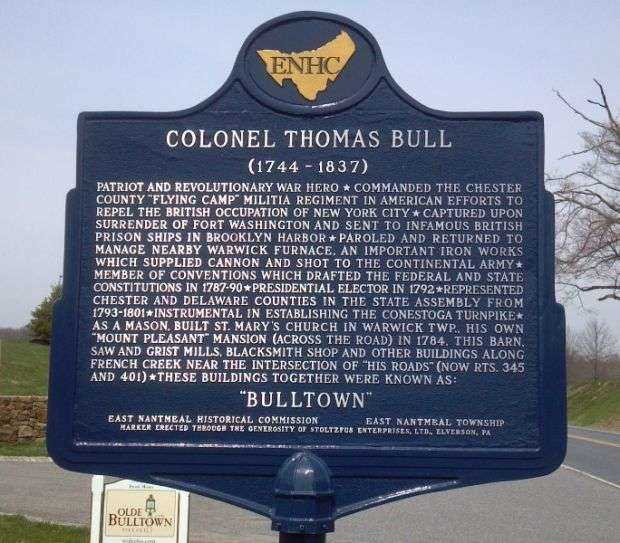 COLONEL THOMAS BULL REVOLUTIONARY SOLDIER MEMORIAL MARKER