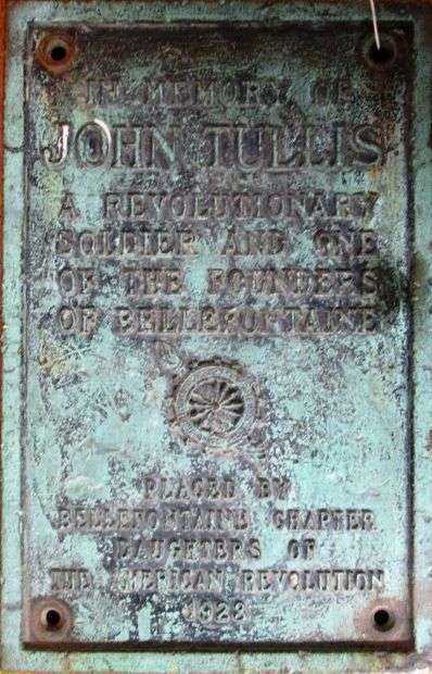 JOHN TULLIS REVOLUTIONARY WAR SOLDIER MEMORIAL PLAQUE