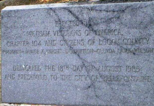 BELLEFONTAINE VIETNAM MEMORIAL DEDICATION STONE