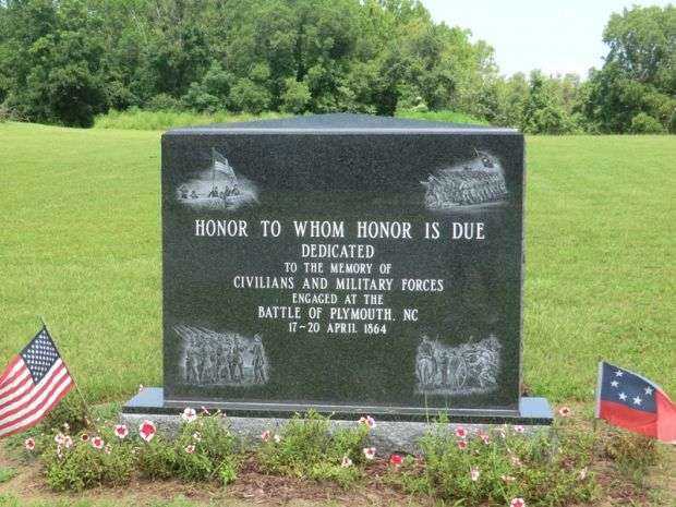 BATTLE OF PLYMOUTH, NC WAR MEMORIAL