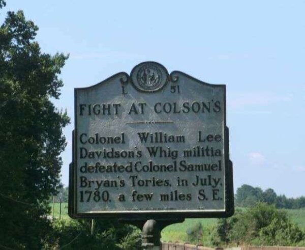 FIGHT AT COLSON’S WAR MEMORIAL MARKER