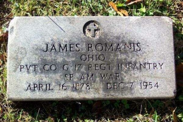 JAMES ROMANIS MEMORIAL STONE