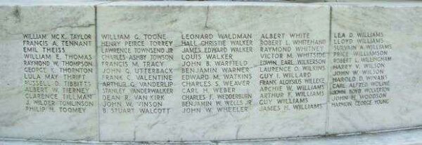 DISTRICT OF COLUMBIA WORLD WAR I MEMORIAL STONE C