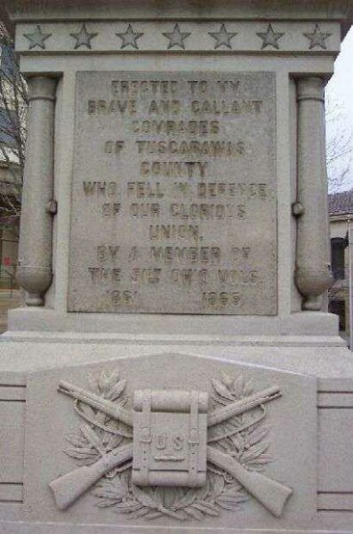 TUSCARAWAS COUNTY CIVIL WAR MEMORIAL DEDICATION STONE
