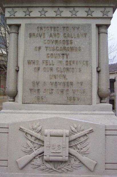 TUSCARAWAS COUNTY CIVIL WAR MEMORIAL DEDICATION STONE