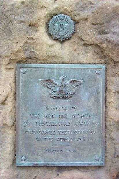 TUSCARAWAS COUNTY WORLD WAR MEMORIAL PLAQUE