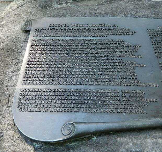 COLONEL WEBB C. HAYES MEDAL OF HONOR WAR MEMORIAL PLAQUE