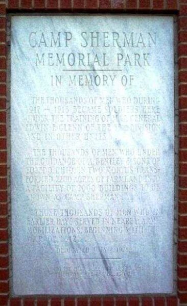 CAMP SHERMAN MEMORIAL PARK MEMORIAL DEDICATION STONE