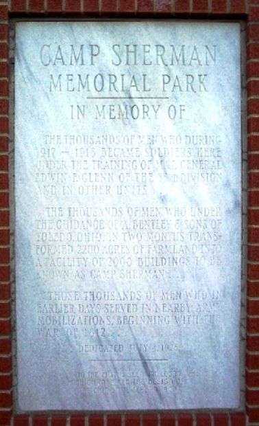 CAMP SHERMAN MEMORIAL PARK MEMORIAL DEDICATION STONE