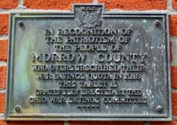 MORROW COUNTY WAR SAVINGS QUOTA MEMORIAL