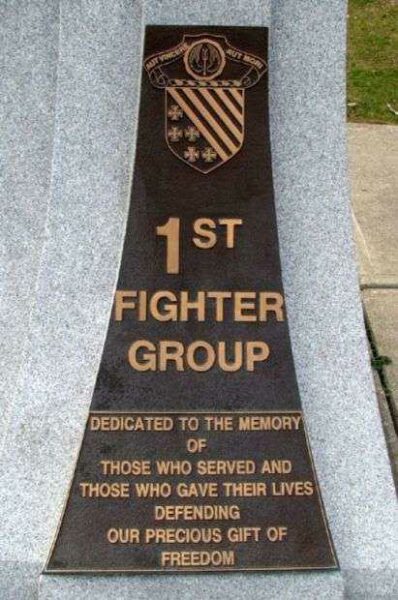 1ST FIGHTER GROUP WAR MEMORIAL PLAQUE A