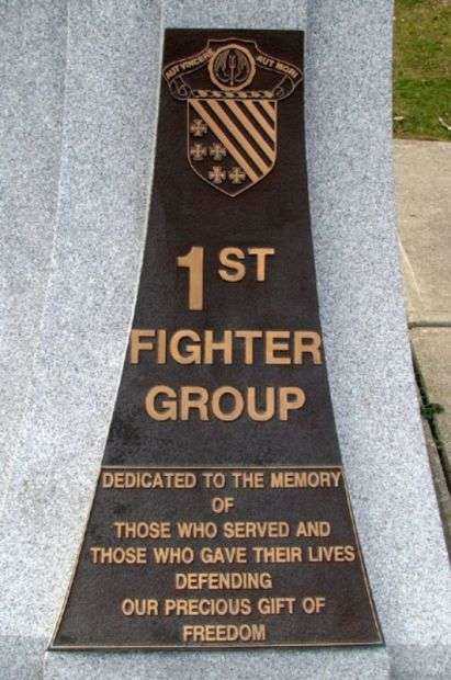 1ST FIGHTER GROUP WAR MEMORIAL PLAQUE A