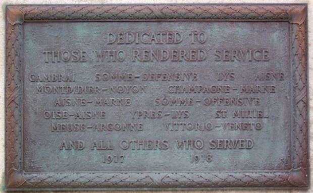 MONTGOMERY COUNTY WORLD WAR MEMORIAL PLAQUE