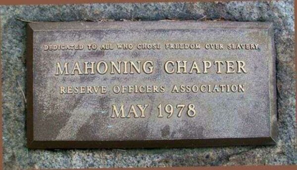 MAHONING CHAPTER FREEDOM OVER SLAVERY MEMORIAL FLAGPOLE STONE