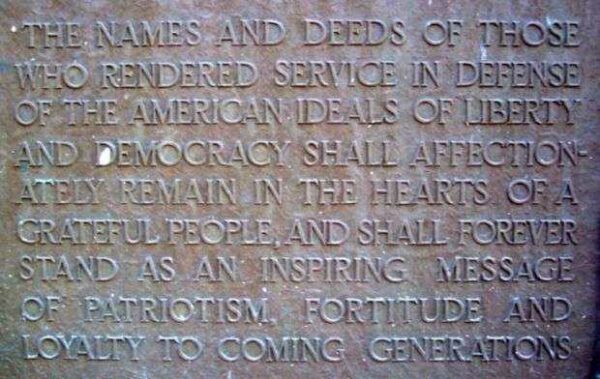 MADISON COUNTY WORLD WAR ROLL OF HONOR MEMORIAL PLAQUE A