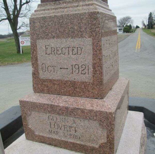 MONROE TP. WAR MEMORIAL STONE D