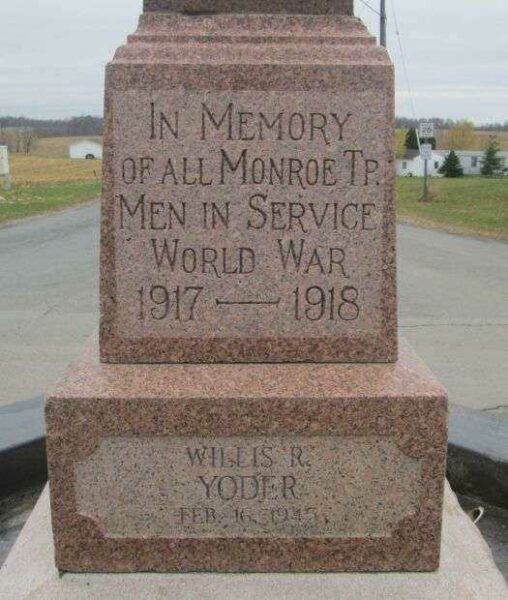 MONROE TP. WAR MEMORIAL STONE A