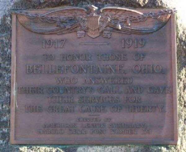 BELLEFONTAINE WORLD WAR I MEMORIAL