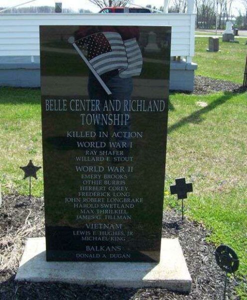 BELLE CENTER AND RICHLAND TOWNSHIP WAR VETERANS MEMORIAL