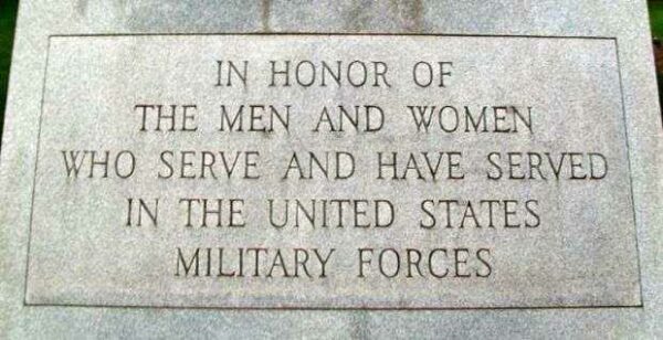 WILLOUGHBY VETERANS MEMORIAL DEDICATION STONE