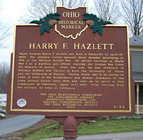 HARRY F. HAZLETT WAR MEMORIAL MARKER