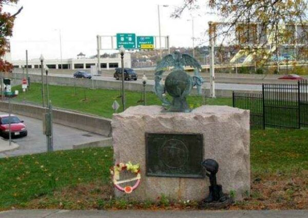 CORPORAL MERRILL LAWS RICKETTS MARINE CORPS MEMORIAL FRONT