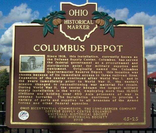 COLUMBUS DEPOT WAR MEMORIAL MARKER