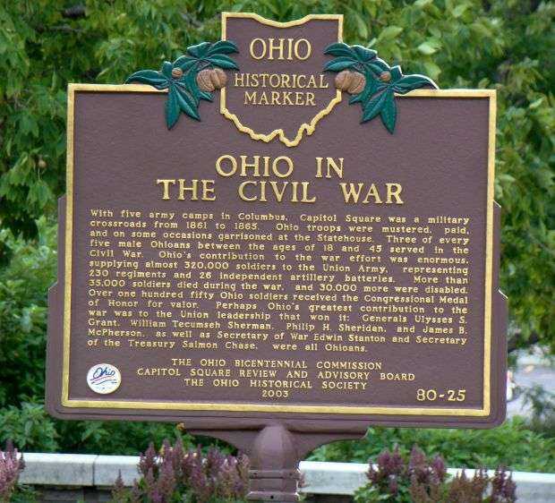 OHIO IN THE CIVIL WAR MEMORIAL MARKER