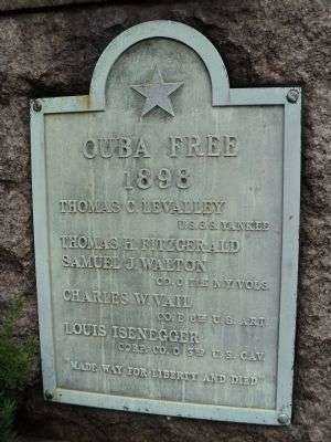 CUBA FREE MEMORIAL CANNON PLAQUE