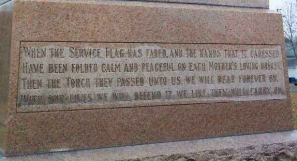 SAINT PARIS AND JOHNSON TWP WORLD WAR I MEMORIAL NARRATIVE STONE